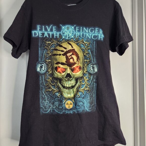 Five Finger Death Punch Men's T-Shirt | Skull Graphic | Size M - Picture 1 of 4